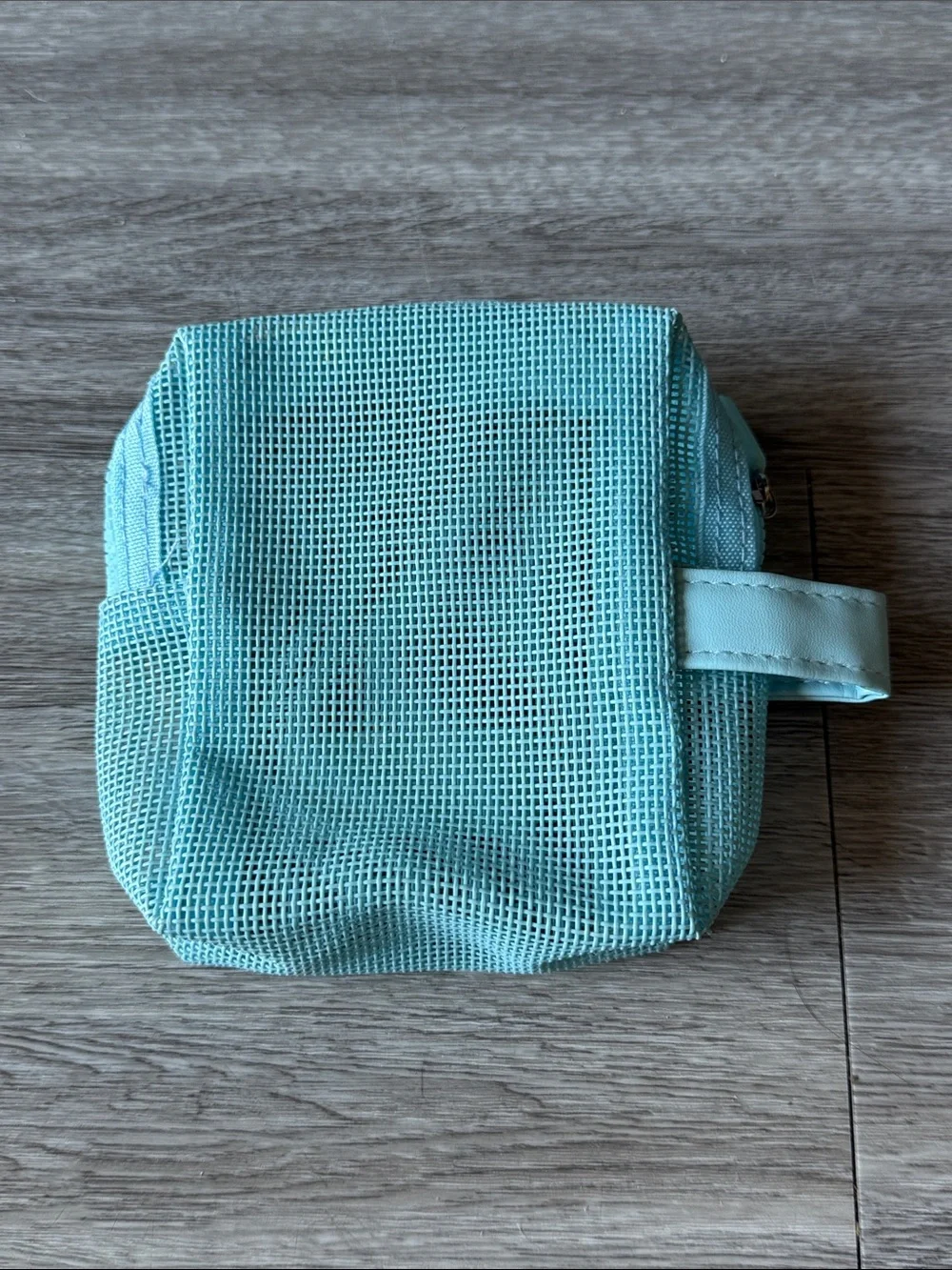 Kopari Teal Mesh Zip Pouch